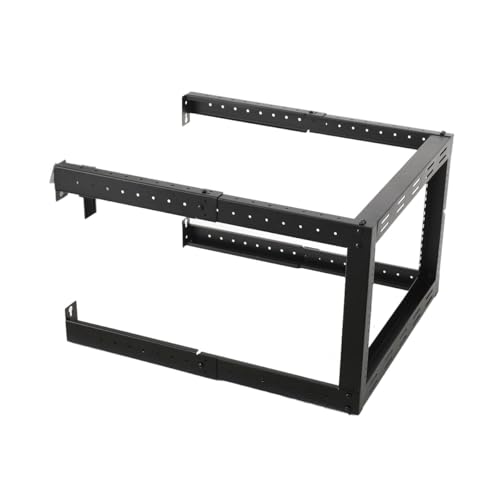 ECUTEE 6U Server Cabinet Rack Wall Mount Open Frame Network Rack 19 Computer Server Equipment Racks, Black Network Rack Shelf Data Cabinet AV & IT Equipment Rack for for Office/Home