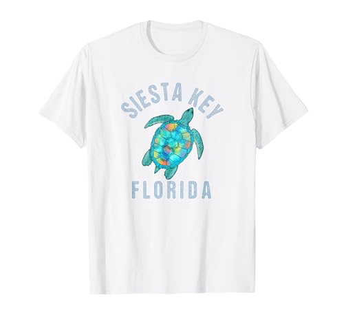 Siesta Key, FL Beach Design / Sea Turtle Illustration Gift T-Shirt