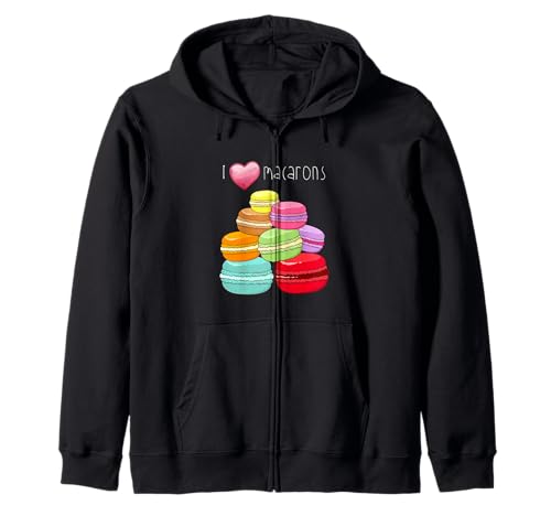 I Love Macarons Paris Cadeaux Macaron macaron amoureux Sweat à Capuche