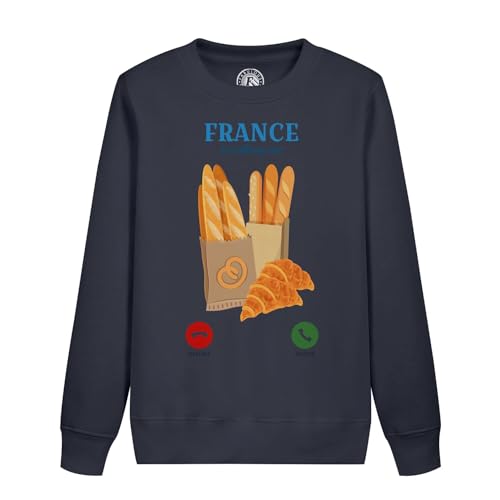 Sweatshirt enfant France avec motif baguette croissant humour original