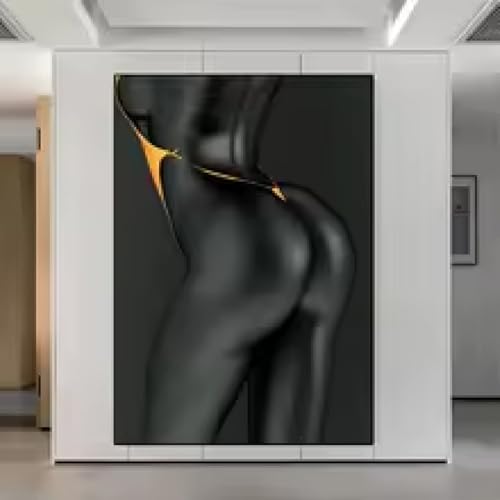 Images affiches impressions femme noire bikini doré déco murale salon chambre 70x100