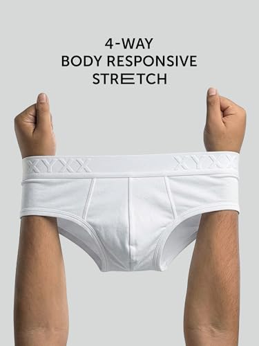 Image of XYXX Men's Ace Micromodal Regular Fit Solid Antimicrobial Briefs with No Marks Waistband (Pack of 2)