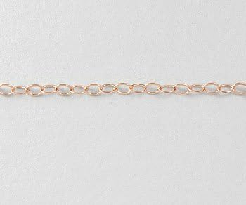 WireJewelry Rose Gold Filled Chain Flat Cable 1.3mm - 10 Feet