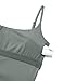 CRZ YOGA Butterlift Scoop Neck Crop Tank Tops for Women - Longline U Back Adjustable Straps Workout Sports Bras Grey Sage X-Small