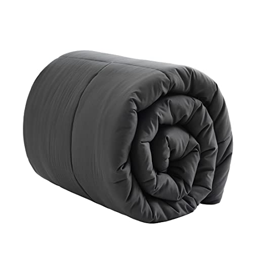 Oversized King Comforter 120X120,Luxurious All Season Cooling Fluffy Soft Quilted Down Alternative Comforter Reversible Duvet Insert With Corner Tabs,Dark Grey #TOP6
