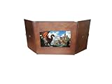 Dungeon Master Screen with Monitor by Yamata Labs - DM Screen with Digital Display - Antique Dark Wood, Portable & Lightweight DM Screen with Monitor - Premium Design for Versatile RPG Scenarios