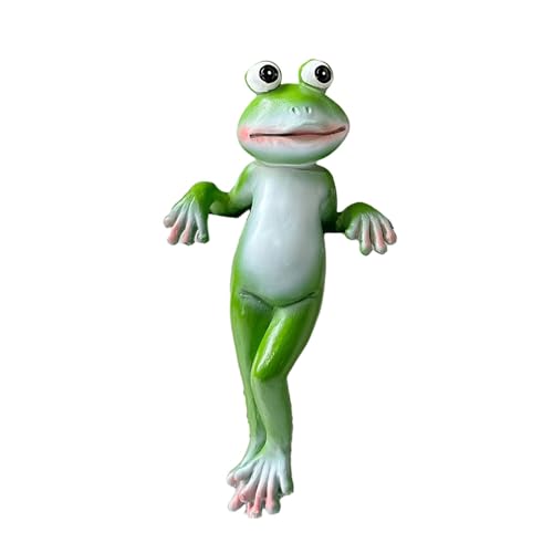 Baoblaze Statuetta di Rana con Vaso di Fiori, Decorazione Divertente, Graziosa, Ornamento, Statua di Rana, Scultura di Animali per Esterni, Cortile, Tavolo, Ba, Stile D