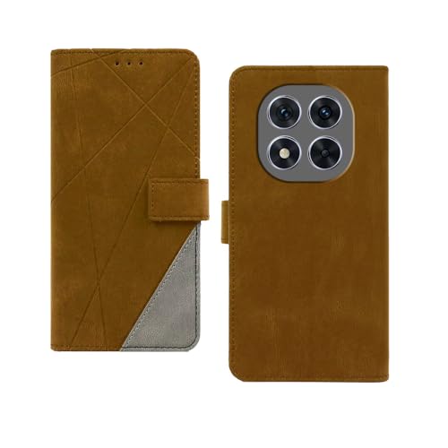 Image of amazon basics Redmi Note 14 Pro Plus 5G Flip Cover | Card Pockets Wallet & Stand | Flip Cover for Redmi Note 14 Pro Plus 5G (Brown with Grey)