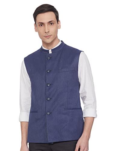 Van Heusen Men’S Waistcoat (Vhwc318M005267_Blue_38)