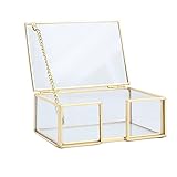 ❤️Diseño Elegante: Este tarjetero tiene una base larga y ancha resistente, por lo que no se volcará fácilmente, y la pared de vidrio transparente y el marco de metal dorado muestran el lujo y la alta gama de este tarjetero. Y es suave, incluida la parte inferior, por lo que no tiene que preocuparse por dejar rasguños.
