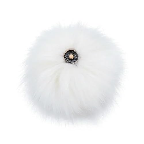 RAEF - RAEF 1Pc 15cm Boule de Cheveux Imitation Renards Fourrure Pompon Mode Faux Cheveux Boule Pom pour Femmes Skullie Bonnets Casquette Bricolage tricoté Chapeau Accessoires