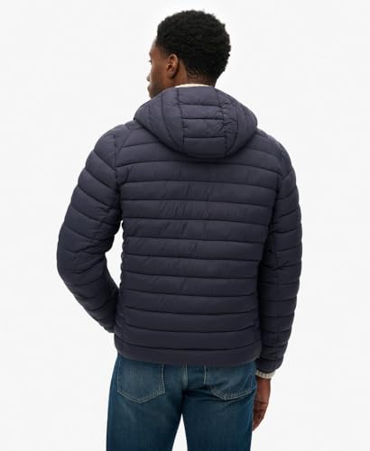 SUPERDRY Hooded Fuji Lite Jacket Abrigo, Eclipse Navy, L Unisex Adulto