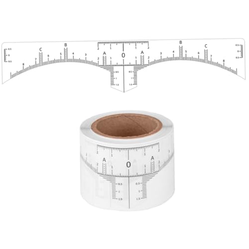 FRCOLOR Righelli Professionali Per Sopracciglia Righello Di Posizionamento Usa e Getta 50 Pezzi Plastica Trasparente Modellatore Per Sopracciglia Preciso Comodo Per Microblading e Make-up