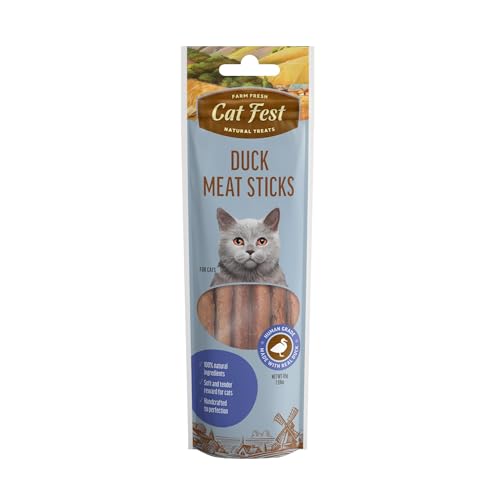 Image of Barkbutler x Catfest Meat Sticks Duck, Cat Treat - 45g| Protein Packed, Made with Natural Ingredients|0% Artificial Flavours, Colours or Preservatives|Select Grade, for All Cat Breeds