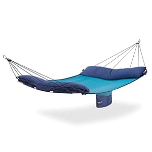 ENO SuperNest SL Hammock – 1 to 2 Person Backyard Hammock – Outdoor Patio Furniture for Backyard, Lawn, or Balcony – Coastal Blue
