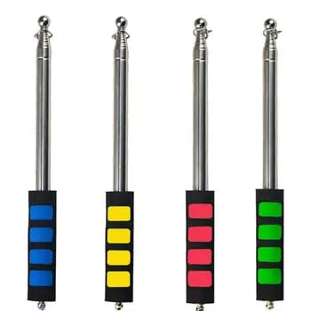 vivito multipurpose stainless steel flag pole stick with spongy grip light weight 5 feet extendable pointer for teaching rod, prsenetation, telescopic flagpole, wall inspection hammer (pack of 1)