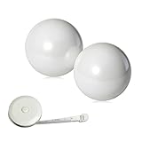 OUTOSS-Pallino for 100mm/107mm Bocce Ball Game,Size-60mm (2.36In.),Including Measuring Tape and Storage Bag,White-2 Packs