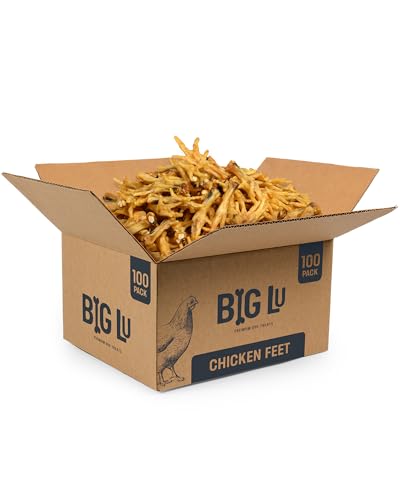 Big Lu – Nail-Free Chicken Feet Dog Chews, (100-Pack) |