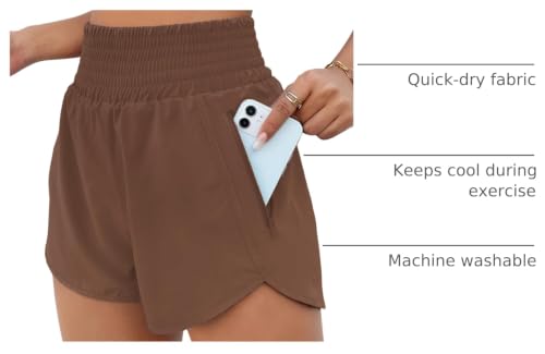 Image of BMJL 2.5 inch Athletic Shorts for Women Comfy High Waisted Short with Pocket