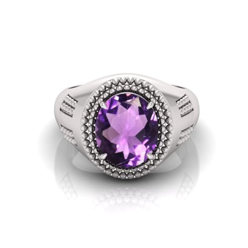 Bague argent et améthyste 13 carats au raffinement unique - 2