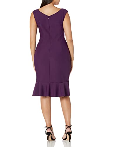 Image of Alex Evenings Women's Slimming Short Cocktail Dress with Bell Sleeves, Wedding Guest (Petite and Regular Sizes)