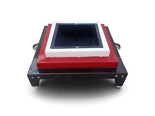 Havan Kund (White-Red-Black, 9 IN), Metal