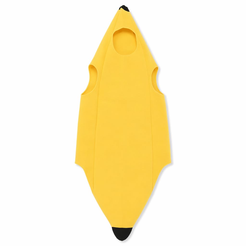 Efuwfugc Banana Costume, Fun Fancy Dress Outfit for Halloween Parties, Creative Banana Costume Adult for Cosplay Events, Universal Size for Individuals 150-175 cm Height