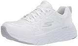 SKECHERS Skechers Damen Max Cushioning Elite-Step Up Sneaker, Weiß (White Leather/Silver Trim WSL), 40 EU