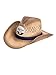 Calhoun Corona Extra Logo Blue Band Straw Cowboy Hat, Beige