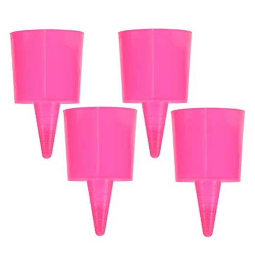 Iconikal Beach Sand Coaster Cup and Beverage Holder Set, Pink, 4-Pack