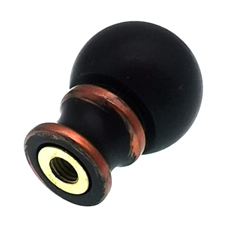 Image of TWDRTDD Lamp Finials,1-1 /2 Inch Tall Retro Oil Rubbed Ball Knob Lamp Shade Finial Decoration for Tabletop Lamps or Floor Lamps (Ball,ORB)