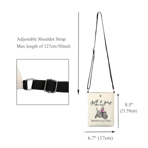 CMNIM Motorcycle Gifts for Her Motorcycle Crossbody Bag Just a Girl Who Loves Motorcycles Lover Gift Woman Rider Shoulder Bag2