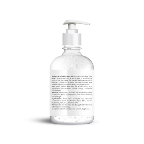 Image of Cold Pressed Aloe Vera Gel For Face with Pure Aloe Vera & Vitamin E for Skin and Hair- Paraben & Sulfate Free (480g)