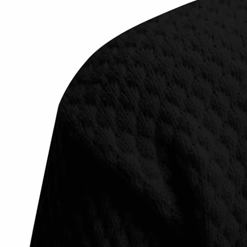 Men Casual Solid Color Fall Winter Warm Sweater Retro Geometry Texture Sweaters Long Sleeve High Neck Sweaters3