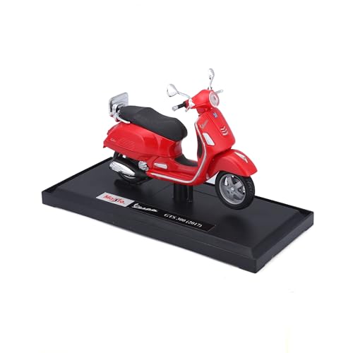 Modelo en miniatura Scooter a escala 1:18 Vespa GTS 300 rojo miniatura 4