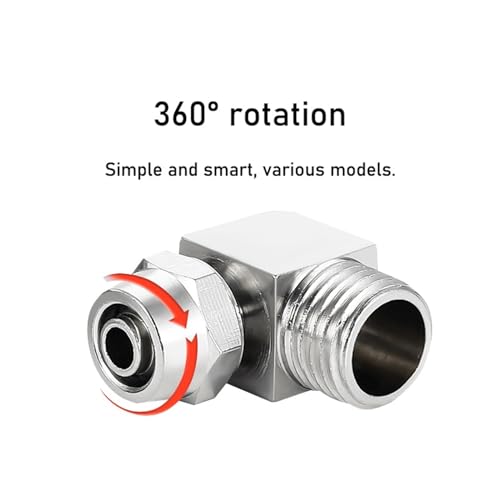 Accesorios neumáticos KLL8-01 codos roscados para automatización industrial 4