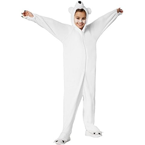 dressforfun 900322 Kids’ Polar Bear Costume, Hood with nose, eyes and ears (152 | no. 301554) Cover