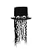 Nicky Bigs Novelties Adult Voodoo Rocker Top Hat Fake Dreads Locs Silver Buckles Costume Accessory, Black, One Size
