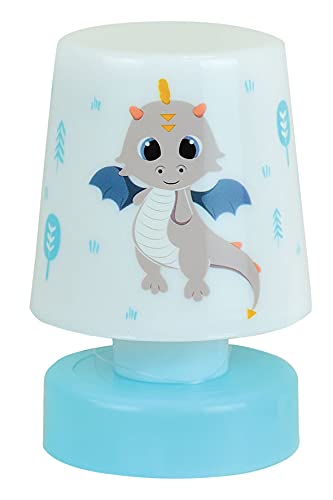 Veilleuse poussoir Léon le dragon lampe de chevet enfant LED