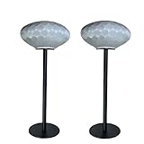 ZGOUO Speaker Floor Stand is Compatible with Bowers&Wilkins Formation Wedge Speakers Made of Aluminum Alloy Material Using Screws to fix The Audio, Hidden Power Cord Design (Black Pair)