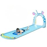 ホースを接続するだけで自宅で楽しめる水上スライダーで、家族と一緒に水遊びを楽しめます。スライダー、アーチ、付属品がセットになっており、すぐに使用可能です。 長さ 5 メートルのスライダーで設置が簡単、ハンドル付きでアーチの前後からシャワーヘッドが水を噴射します。 スライダーが怖い子供でも直接シャワーを浴びるように楽しめ、アーチに水を入れると安定し、付属の杭で滑りを防止できます。 使用方法はスライダーとその本体を膨らませ、アーチは膨らませた後に水を入れてホースを接続するだけです。 5 メートル以上...