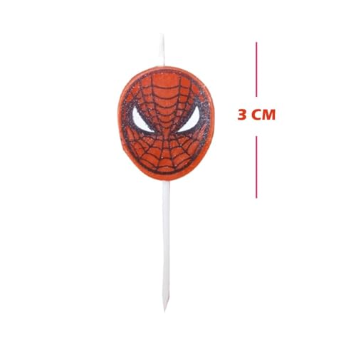 Image of Wanna Party Spiderman Themed Birthday Cake Candles for Cake Cupcake Superhero Toppers Candles for Kids Boys Man Party Decorations Supplies-Set of 5