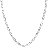 [新宿銀の蔵] シルバー 925 アンカーチェーン 幅約3.3mm 長さ45～60cm (50cm) チェーン ネックレス メンズ レディース シンプル チェーンのみ