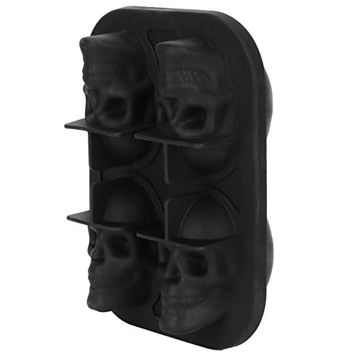 Molde de hielo silicona calavera con 2 embudos miniatura 2