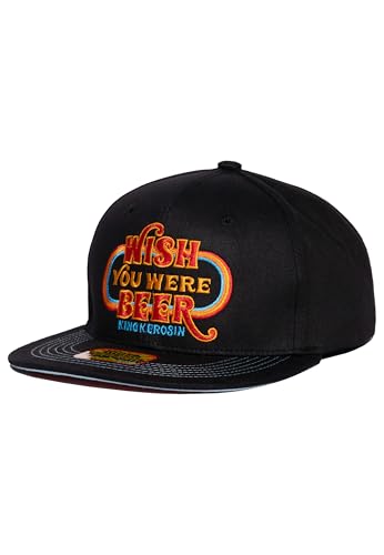 King Kerosin Herren Snapback Cap • Flat Brim • Baseball Kappe Mit Geradem Schirm • Baseballmütze • Schirmmütze • Retro • Vintage • Basecap Kappe Für Männer • Wish You were Beer