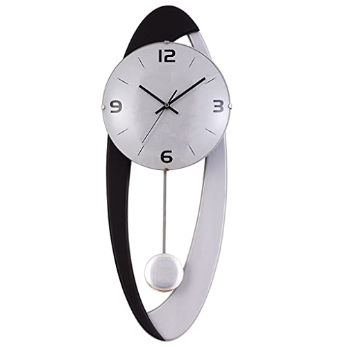 Horloge murale decorative silencieuse grise et facile à lire pour la maison