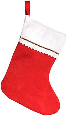 CXDY Pack of 12 Tall 15" Red Felt Christmas Holiday Stockings