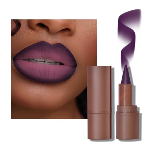BAISEN DIARY 2-in-1 Gradient Lip Liner and Lipstick Lip Combo Set - Achieve Flawless Contour and Gradual Ombre Effect with Easy-to-Use Crayon Form and Cone Tip (05# Grapes, 1 Count (Pack of 1))