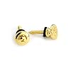 Guyker Strap Locks Buttons, (1 Pair) Zinc Alloy Security Straplock Quick Release Strap Retainer System for Electric Acoustic Folk Guitar, Bass, Ukulele Replacement Part (GE001, Gold)