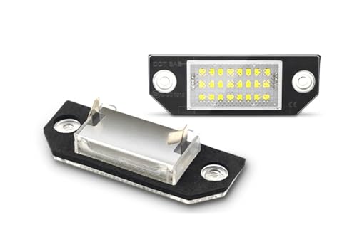 Luces matrícula LED Ford Focus MK2 evitan fallo de luz fundida lámparas matrícula 6000K